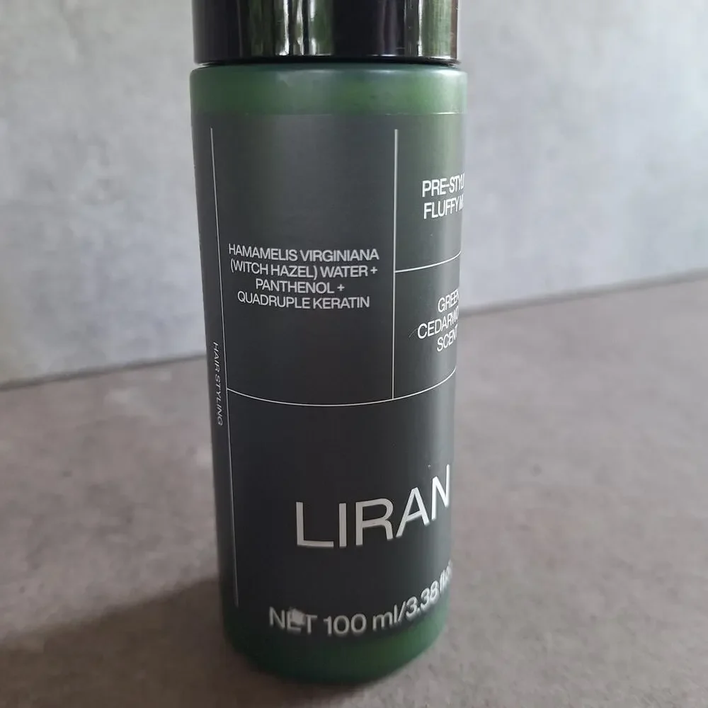 Liran pre-styling fluffy mist Mens hair styling Spray product NEW 3.338oz Cedar